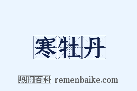 寒牡丹是什么意思的图片